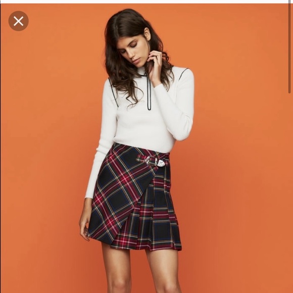 Maje “Judie” tartan plaid kilt skirt FR 36/US 4 - Picture 2 of 7